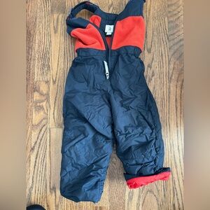 Lands' End Kids Navy and Orange Snow pants